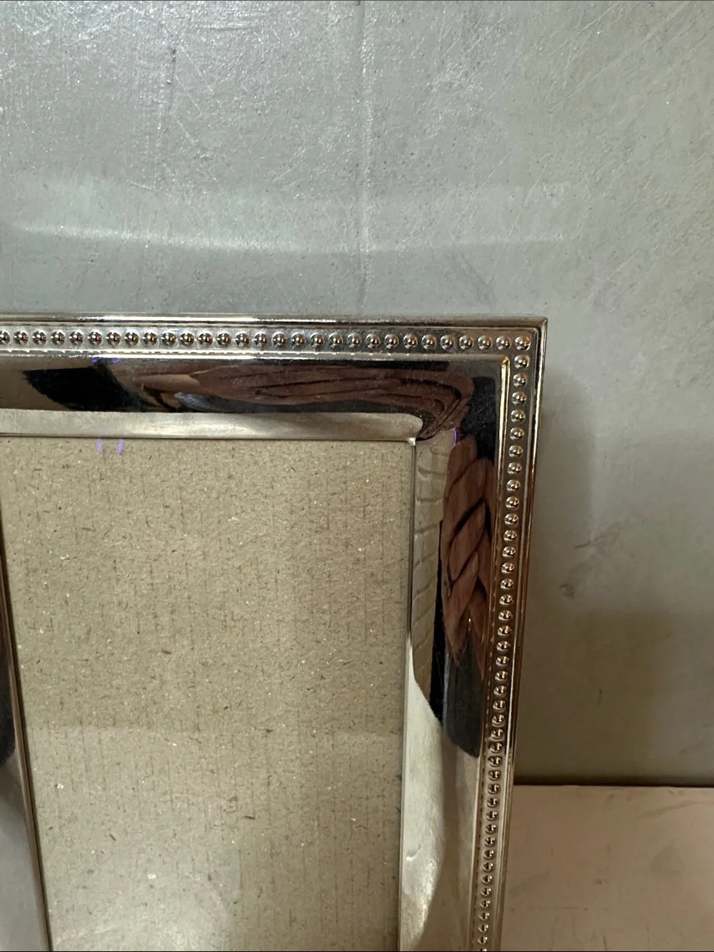 PINNACLE SILVER BEADED PHOTO FRAME FITS 4x6